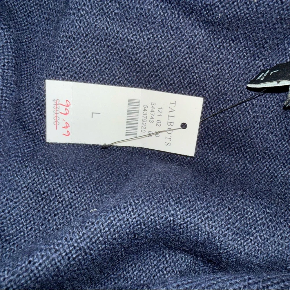 Talbots Navy Open Front Cardigan Sweater - Picture 4 of 5